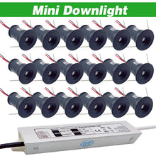 Afbeelding in Gallery-weergave laden, Mini Led Downlight IP65 1W 12V Verzonken Plafond Spot Lamp Met AC100 265V Transformator Zwart Kast spotlight LED Downlights|