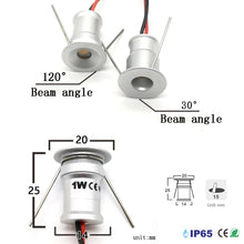 Afbeelding in Gallery-weergave laden, Mini Led Downlight IP65 1W 12V Verzonken Plafond Spot Lamp Met AC100 265V Transformator Zwart Kast spotlight LED Downlights|
